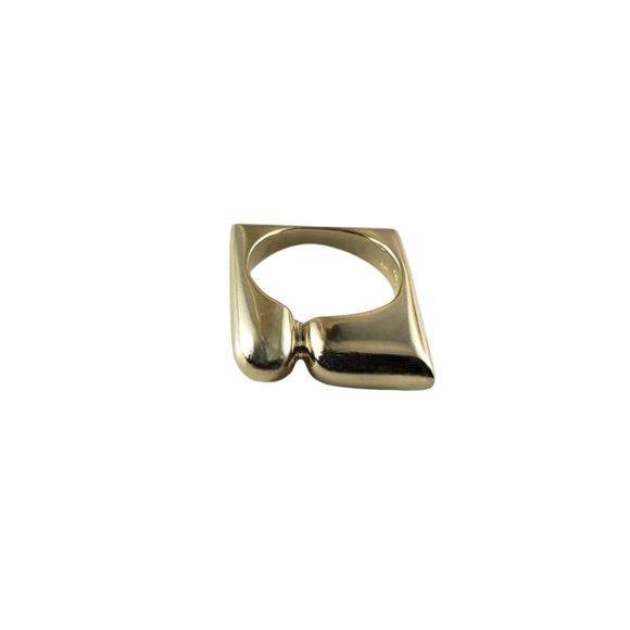 Vintage 14 Karat Yellow Gold Square Ring Size 4.5 #14109